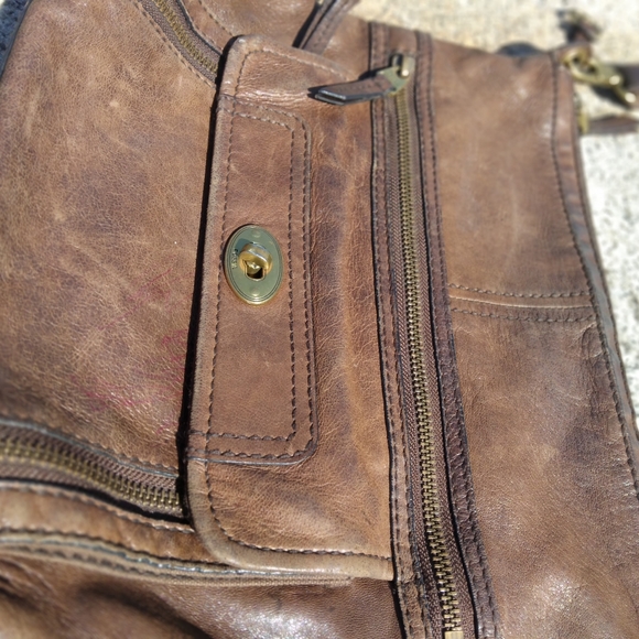 Fossil Brown Leather Crossbody - Picture 3 of 9